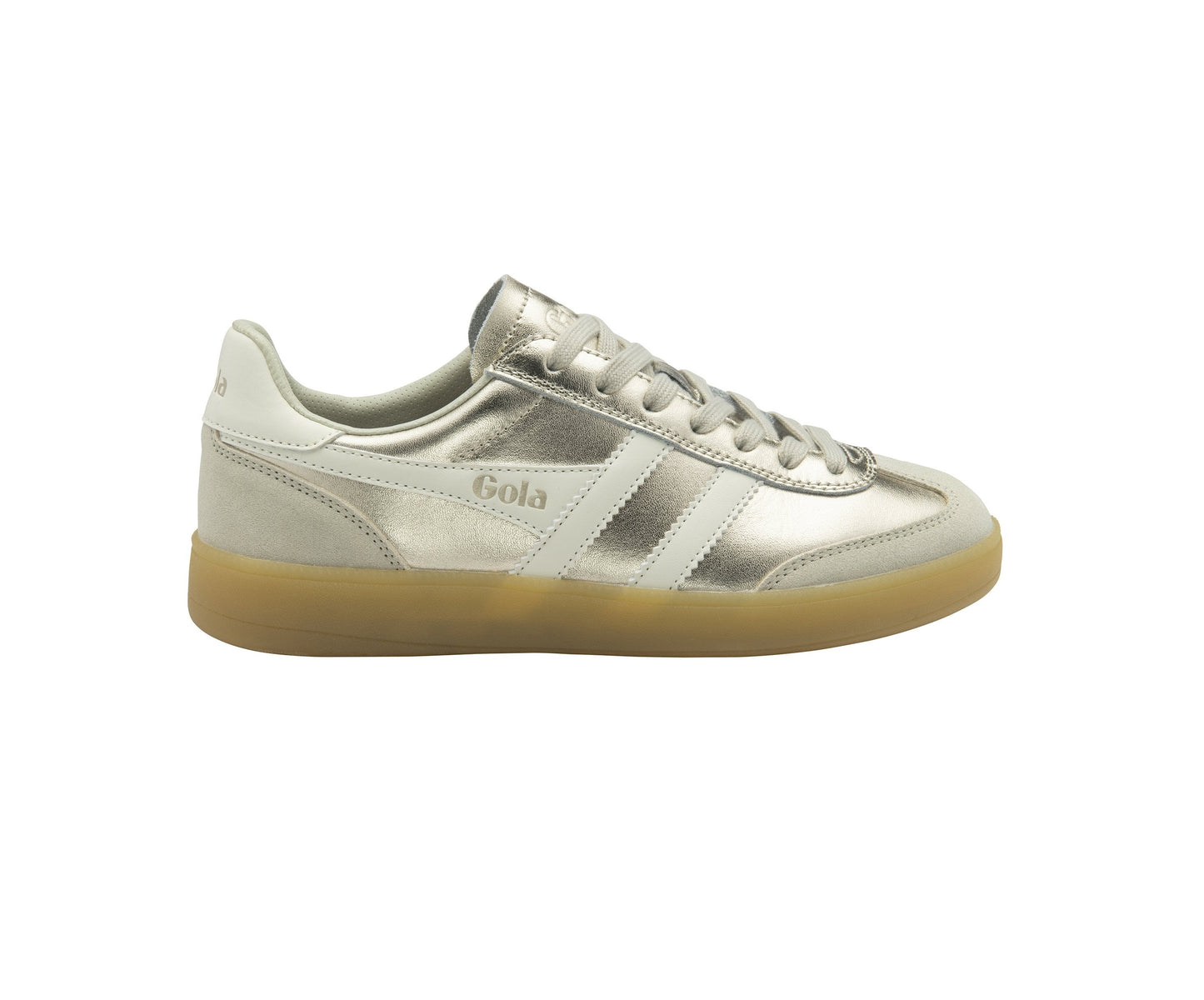 GOLA VIPER Metallic Gold Off White Sneakers Baskets adulte
