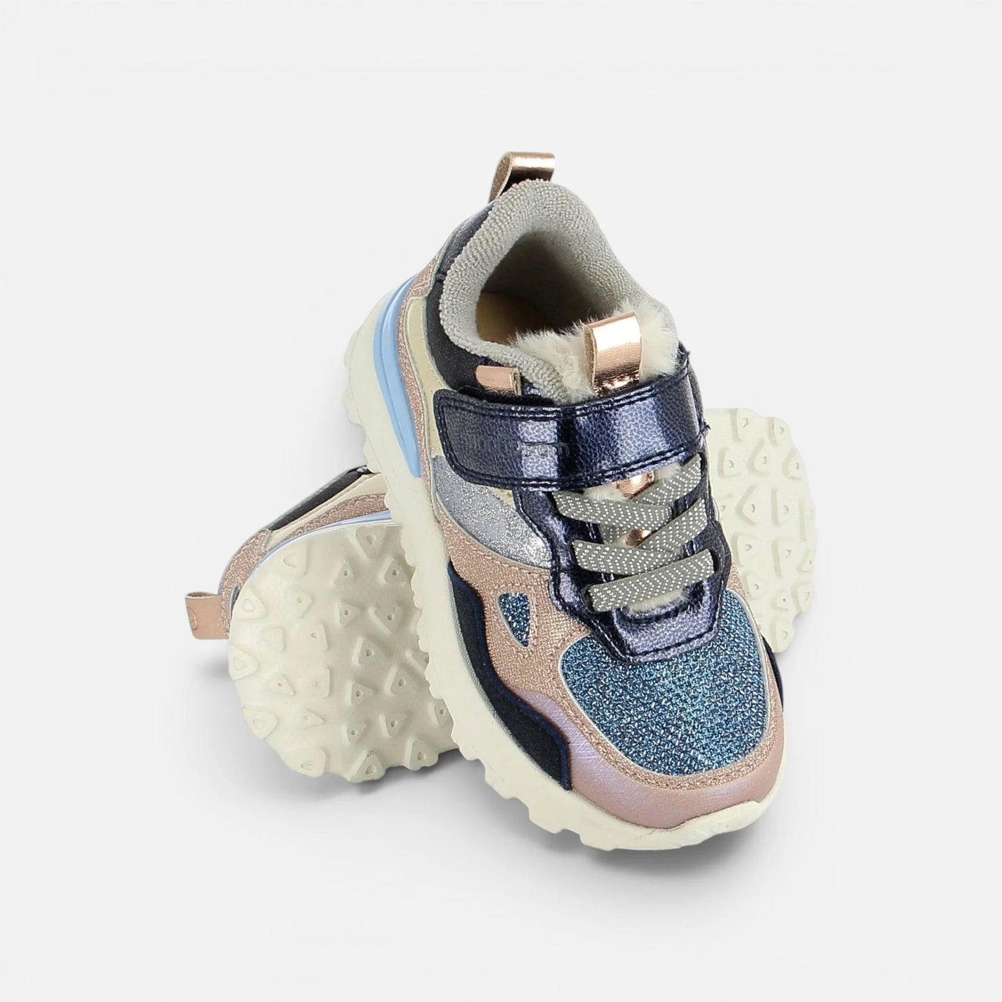 SHOO POM JOGGY SCRATCH Copper Navy Baskets