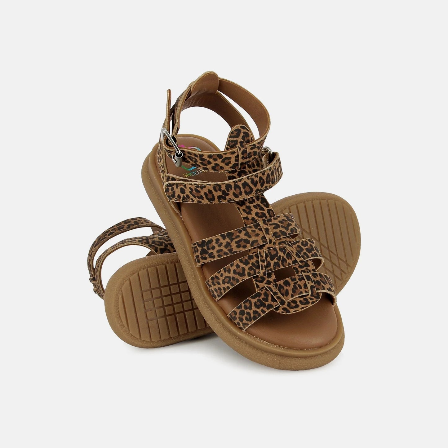SHOO POM MAXIMUS TOP Léopard camel Sandales Nu Pieds