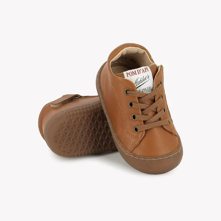 POM D'API YAKA WALK Cuero Bottillons barefoot Premiers Pas