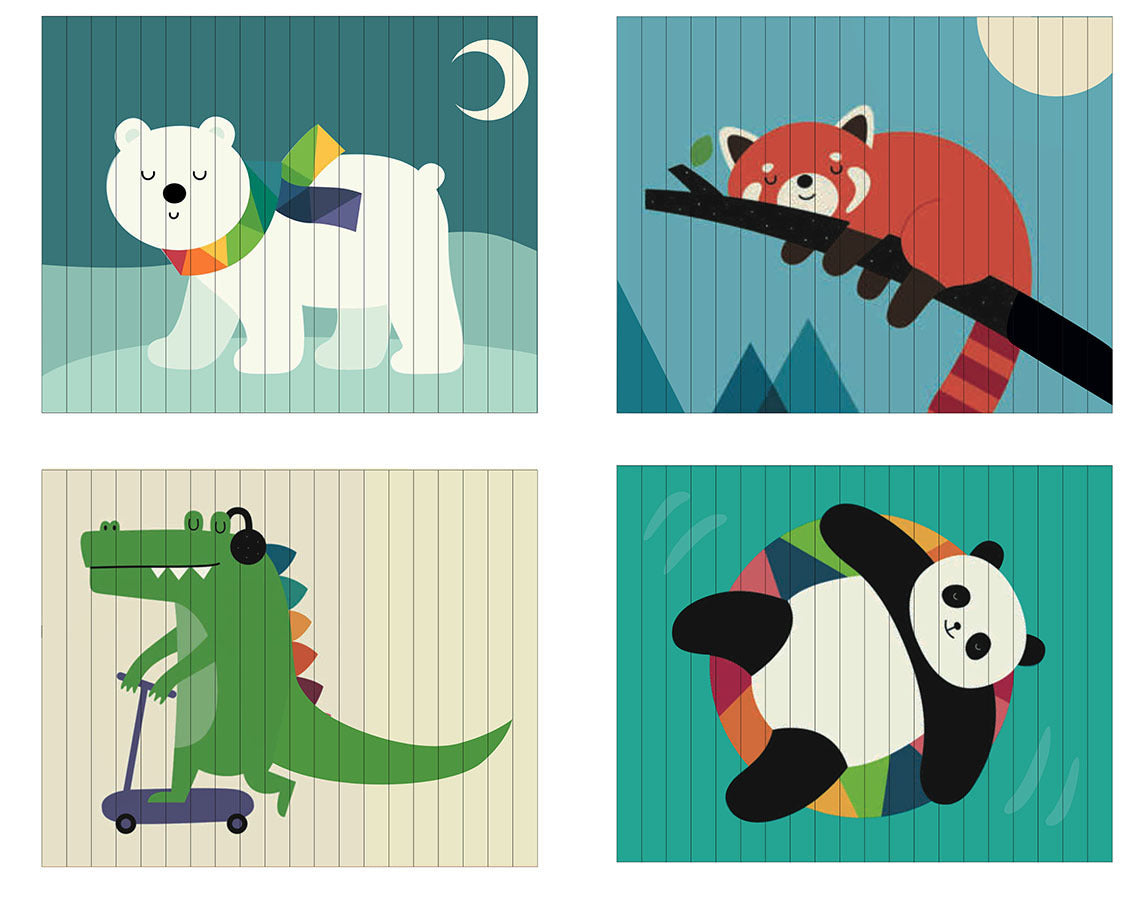 VILAC Coffret 4 puzzles en 4D 7427