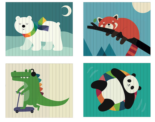 VILAC Coffret 4 puzzles en 4D 7427