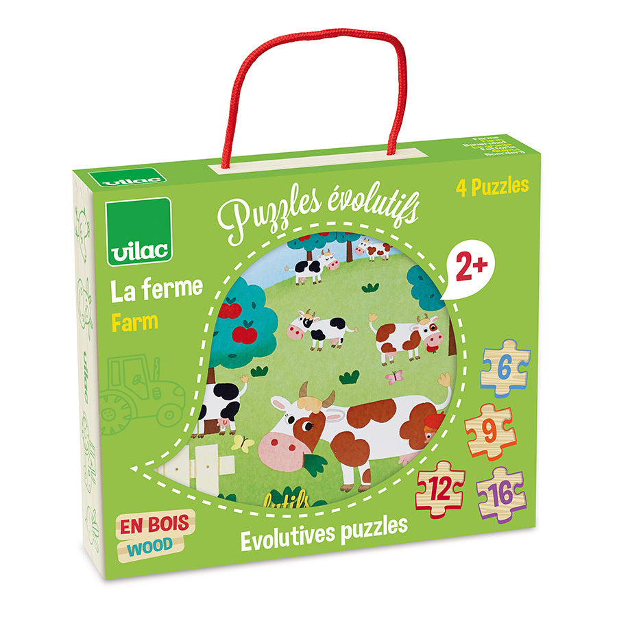 VILAC 4 Puzzles évolutifs ferme 2632
