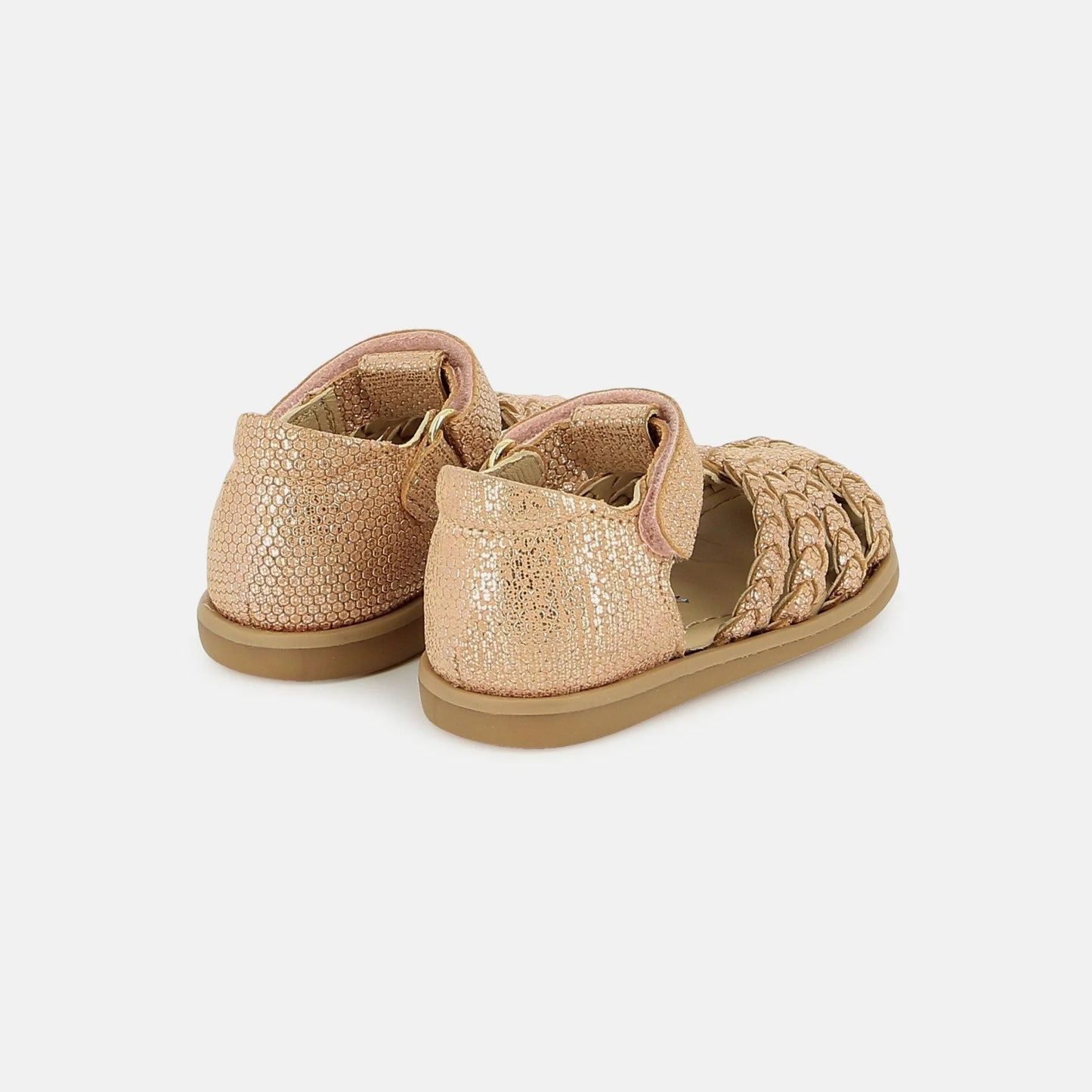 SHOO POM TITY WOWO Peach Glitter Sandales Nu Pieds