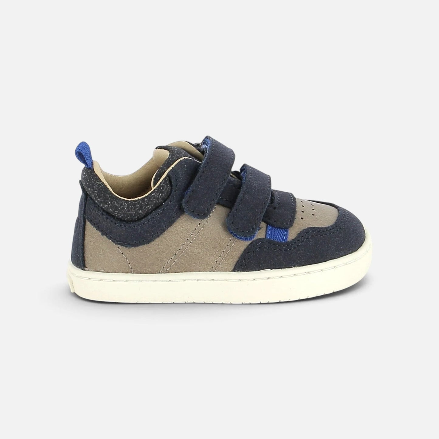 SHOO POM TOOTIES EASY Navy Beige Baskets premier pas barefoot