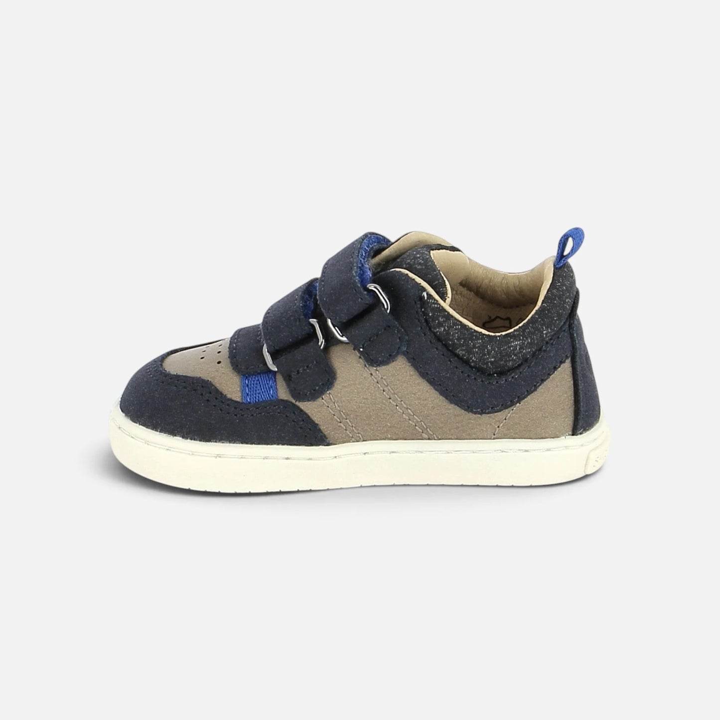 SHOO POM TOOTIES EASY Navy Beige Baskets premier pas barefoot