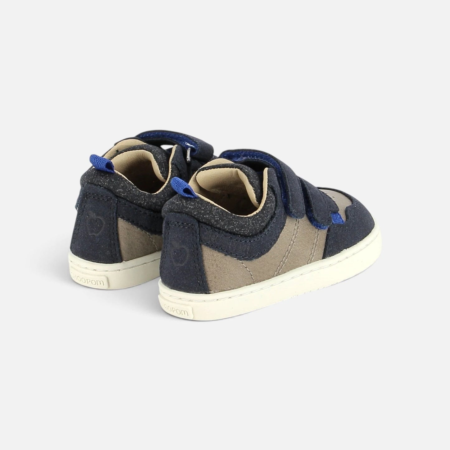 SHOO POM TOOTIES EASY Navy Beige Baskets premier pas barefoot