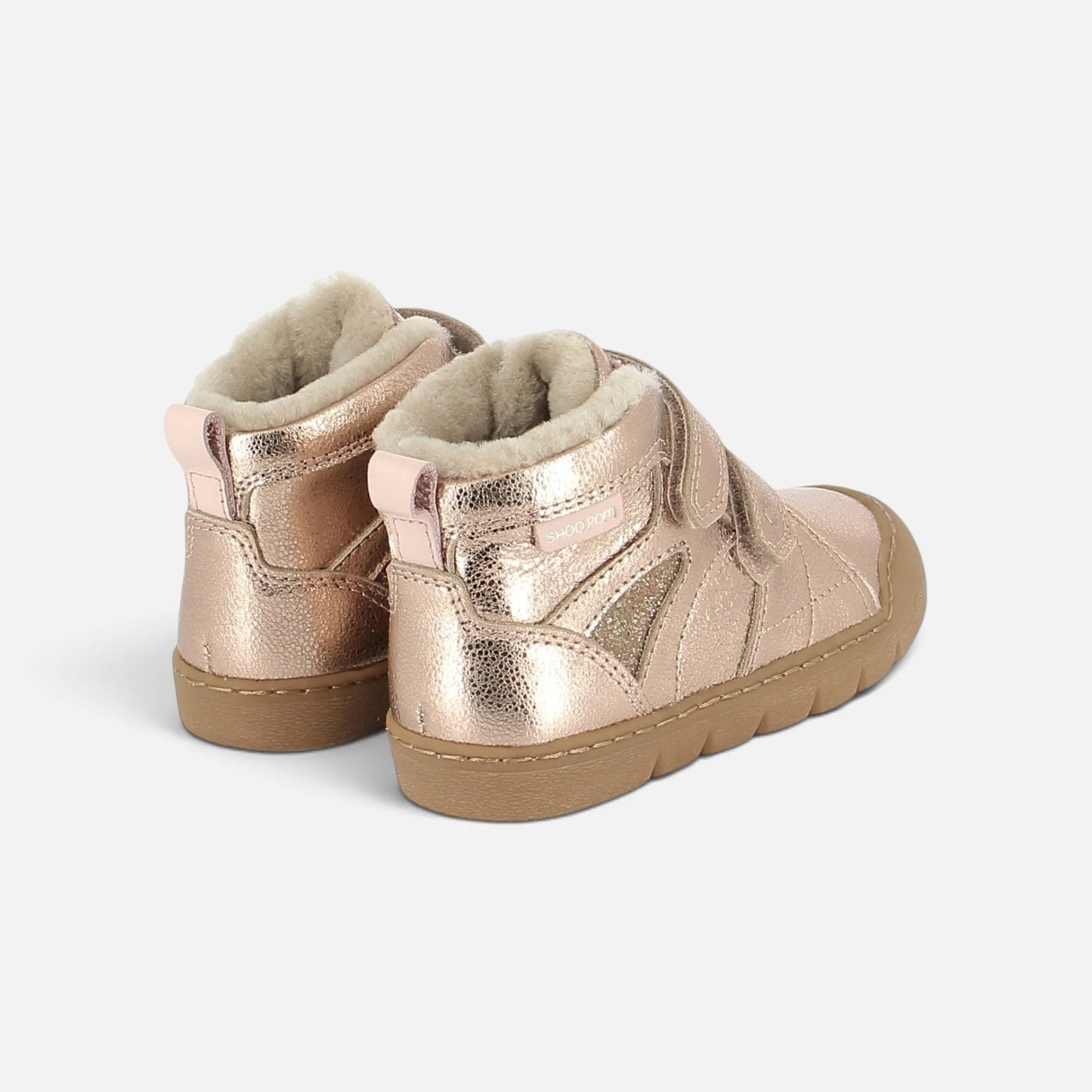 SHOO POM YOYO EASY FUR Platine Off White bottillons
