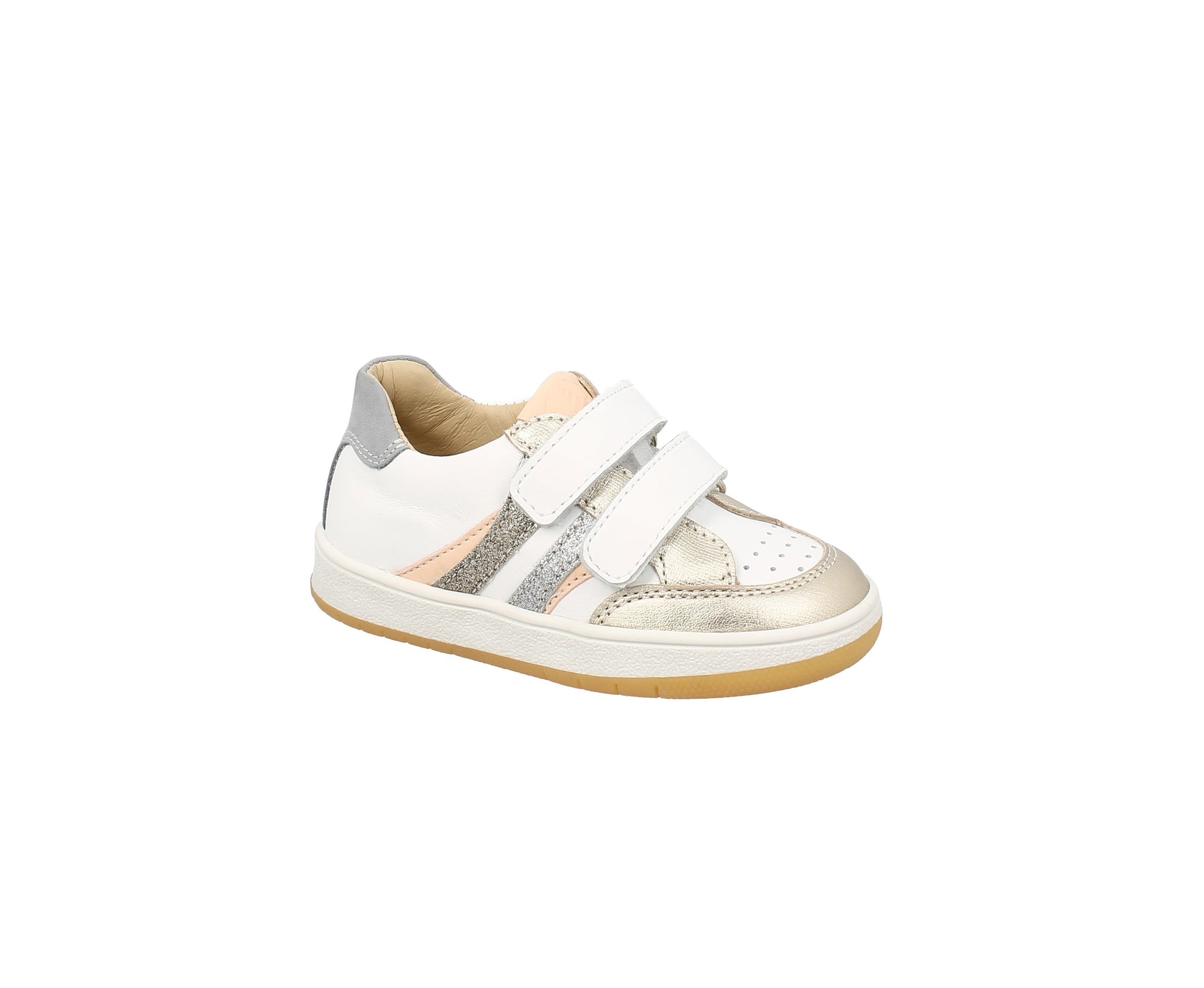 BELLAMY EMA Blanc Or Chaussures Basses Baskets