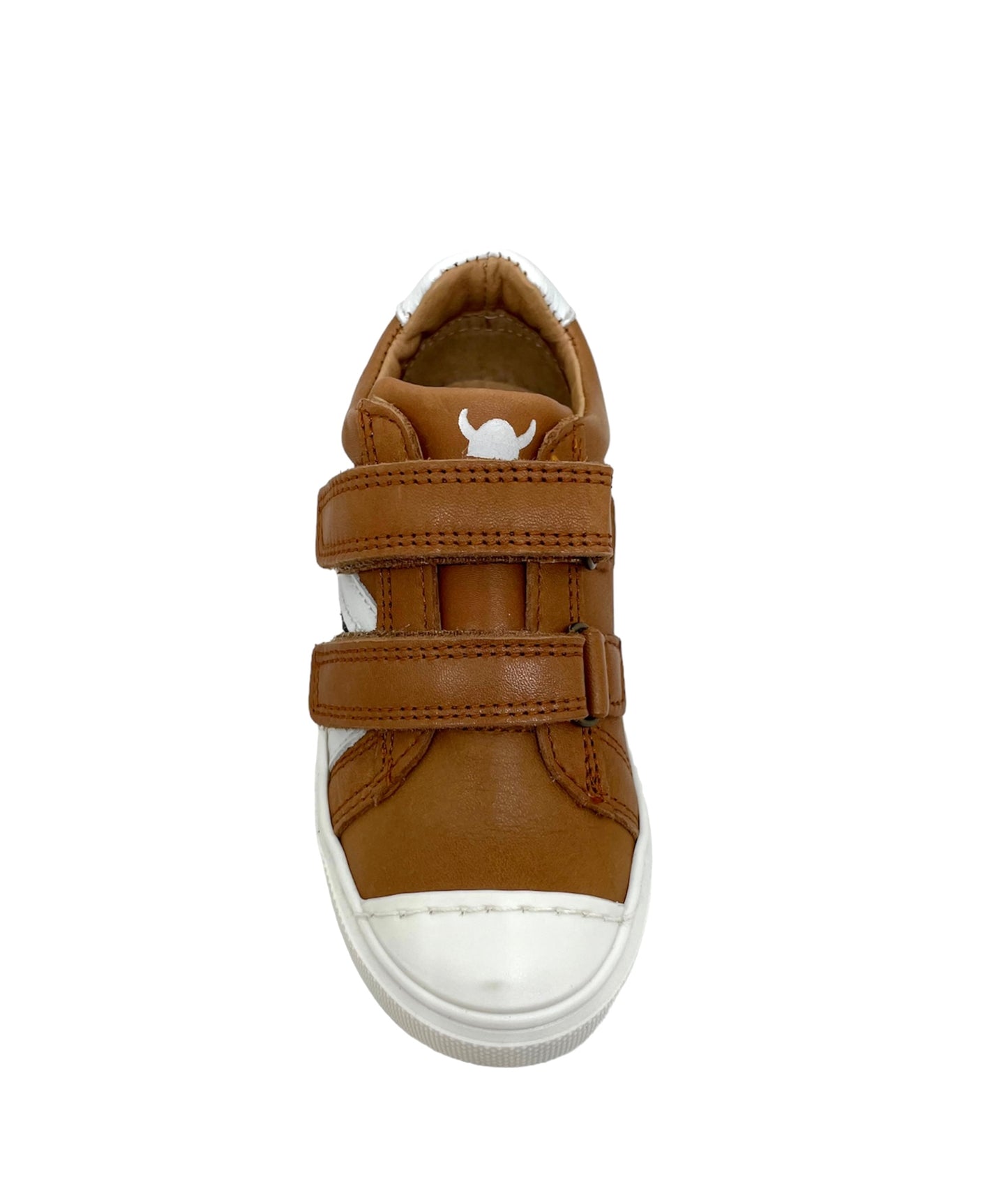 NORVIK SLOV Cognac basket sneakers cuir