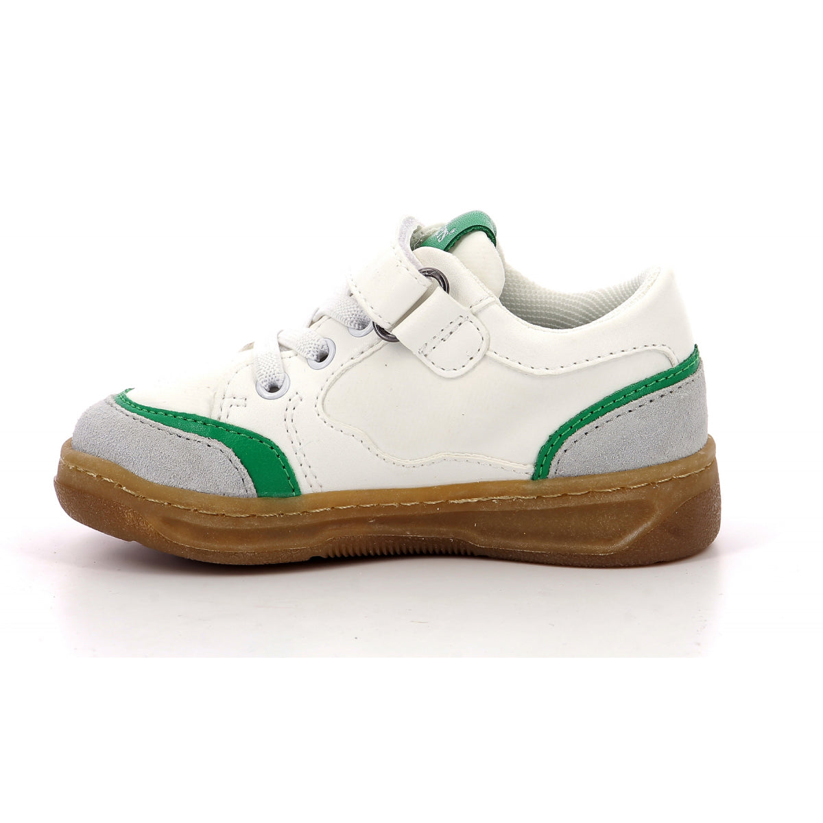 KICKERS KOUIC blanc gris & vert chaussure/basket